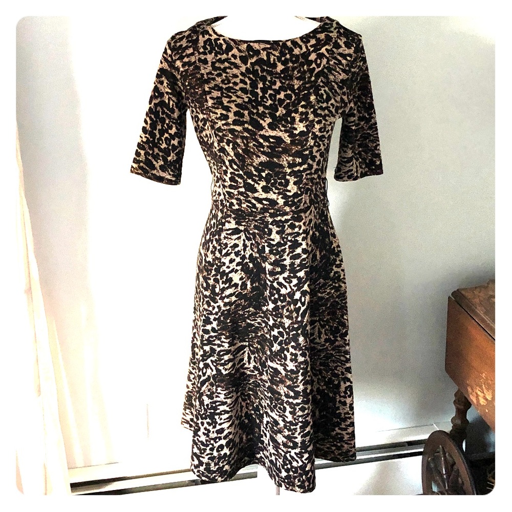 Evan Picone leopard dress